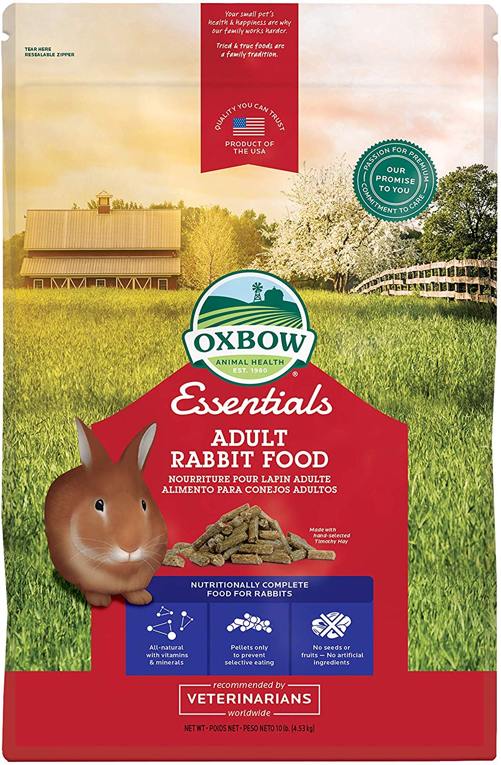 Oxbow Essentials Bunny Basics Adult Rabbit Food - Click Image to Close